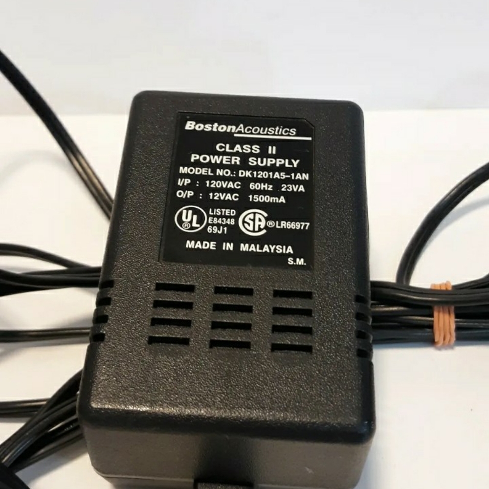 COPY - Boston Acoustics Class ll Power supply Mod # Dk 1201A5-AN 120Vac . Fanta…